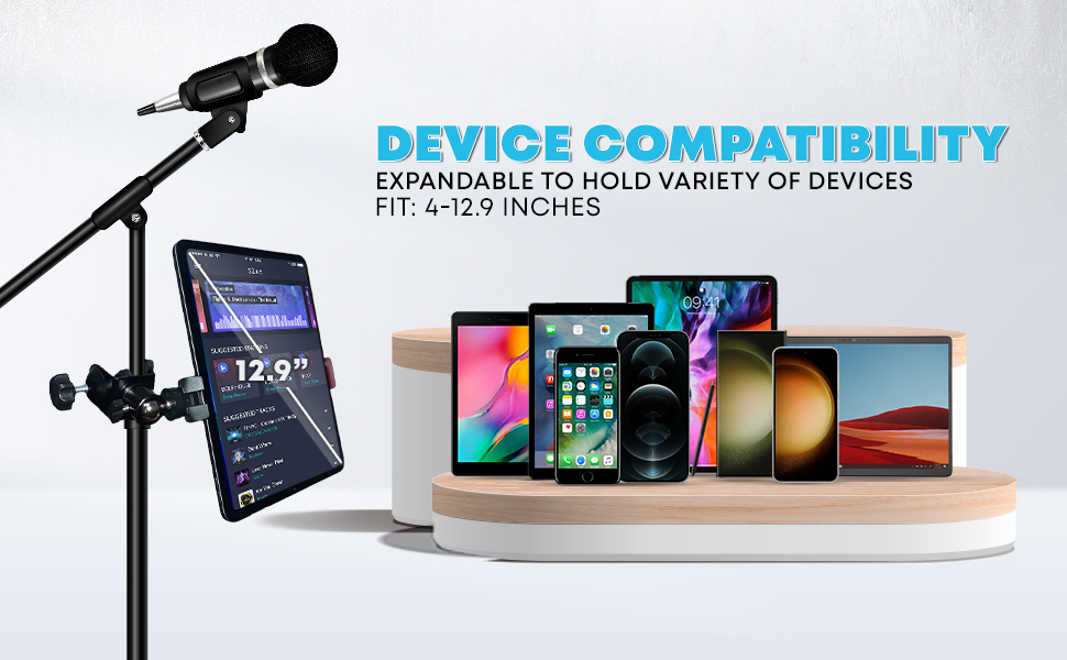 Journey Instruments Tablet Holder for Mic Stand MDC01 for iPad Holder for Mic