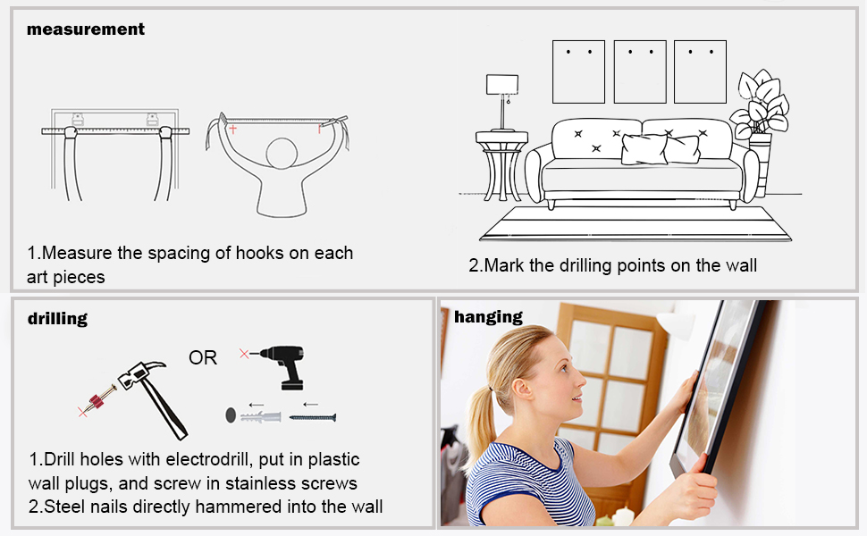 SERIMINO Framed Abstract Wall Art for Living Room Boho Wall Decor Navy Blue Orange