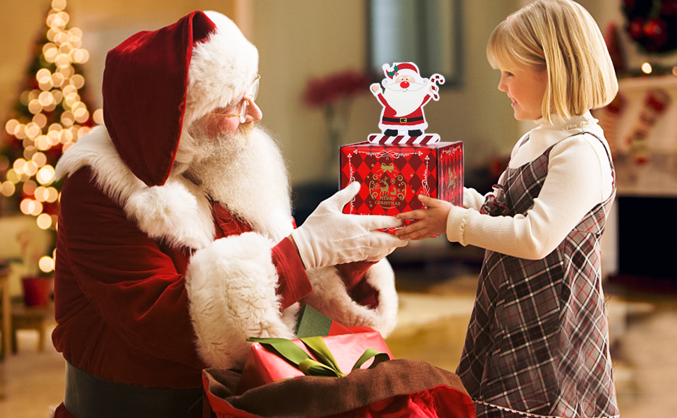 Meiidoshine Christmas Money Box for Cash Gift Pull