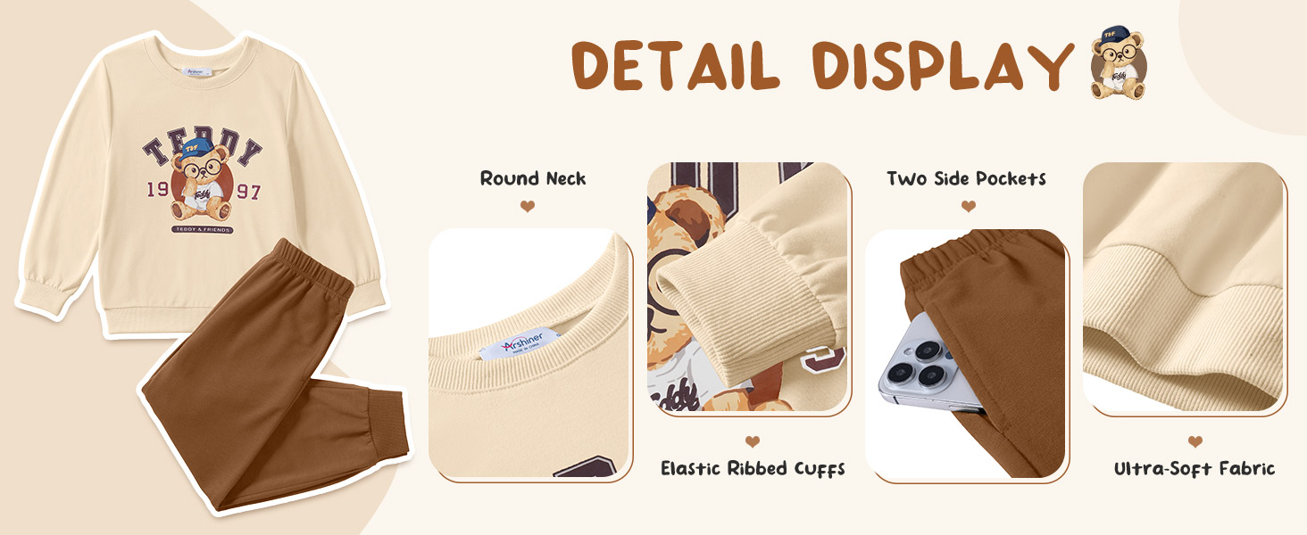 clothes for boys 2 piece outfit sboys&#39;clothing sets boys crewneck sweatshirt kids sweatpants
