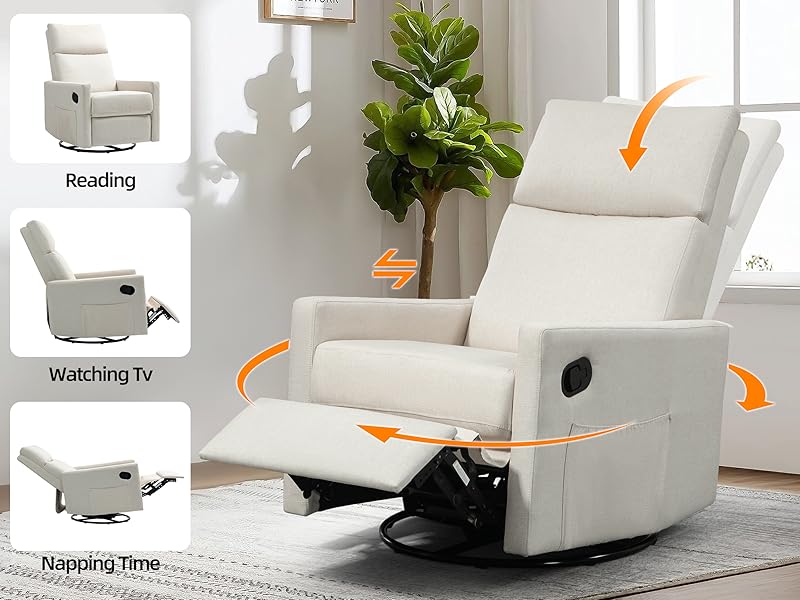 swivel nursery glider chair