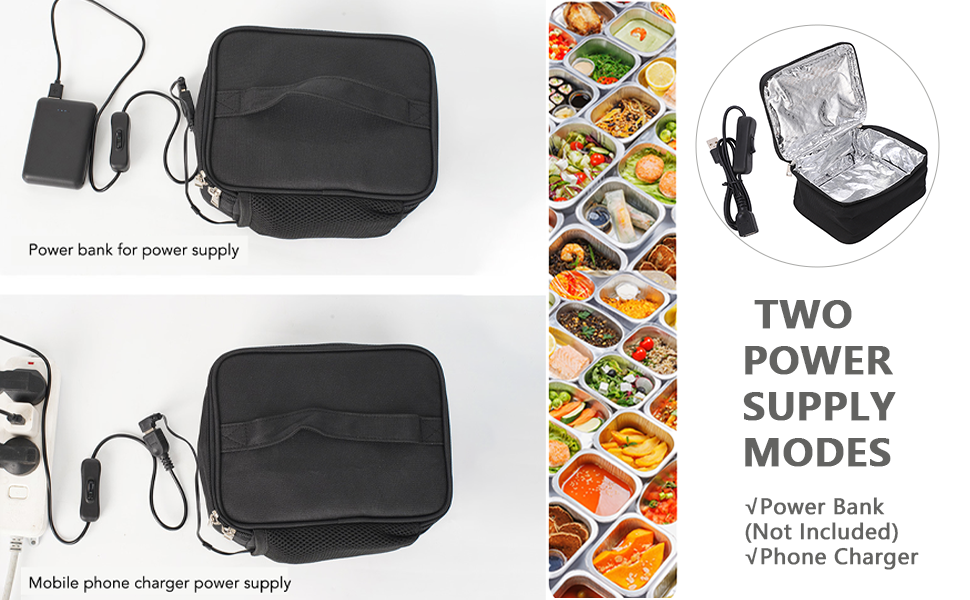KUIDAMOS Portable Lunch Box Warmer,Personal Portable Oven with 2