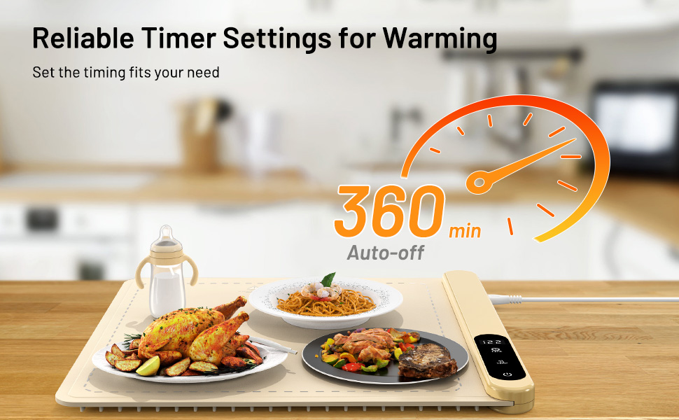 Electric Warming Tray with Full Surface Heating, 6