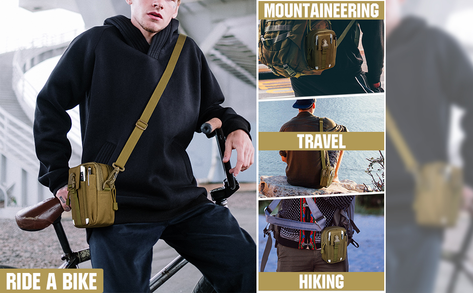 肩带款帆布腰包