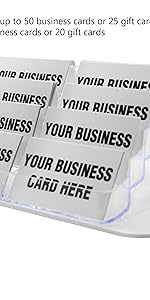 Rotating Business Card Display with White Base