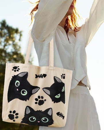 Embroidery Canvas Tote Bag