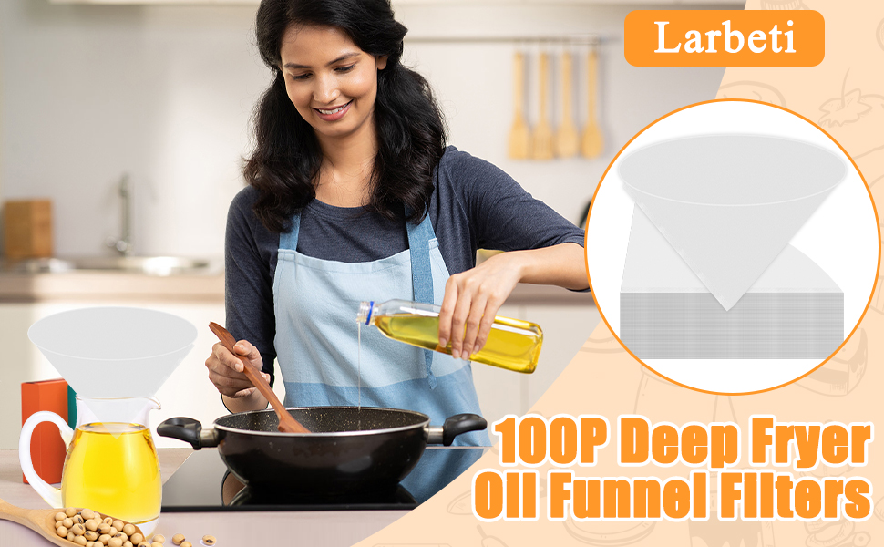 Deep Fryer Oil Funnel Filters