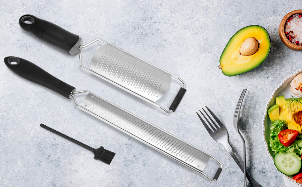 Lemon Zester Grater with Handle, Fine Graters for Kitchen