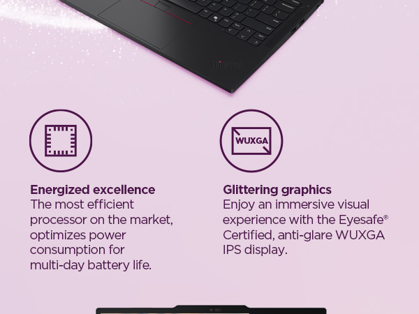 Lenovo laptop with efficient processor and WUXGA Eyesafe IPS display for visual comfort