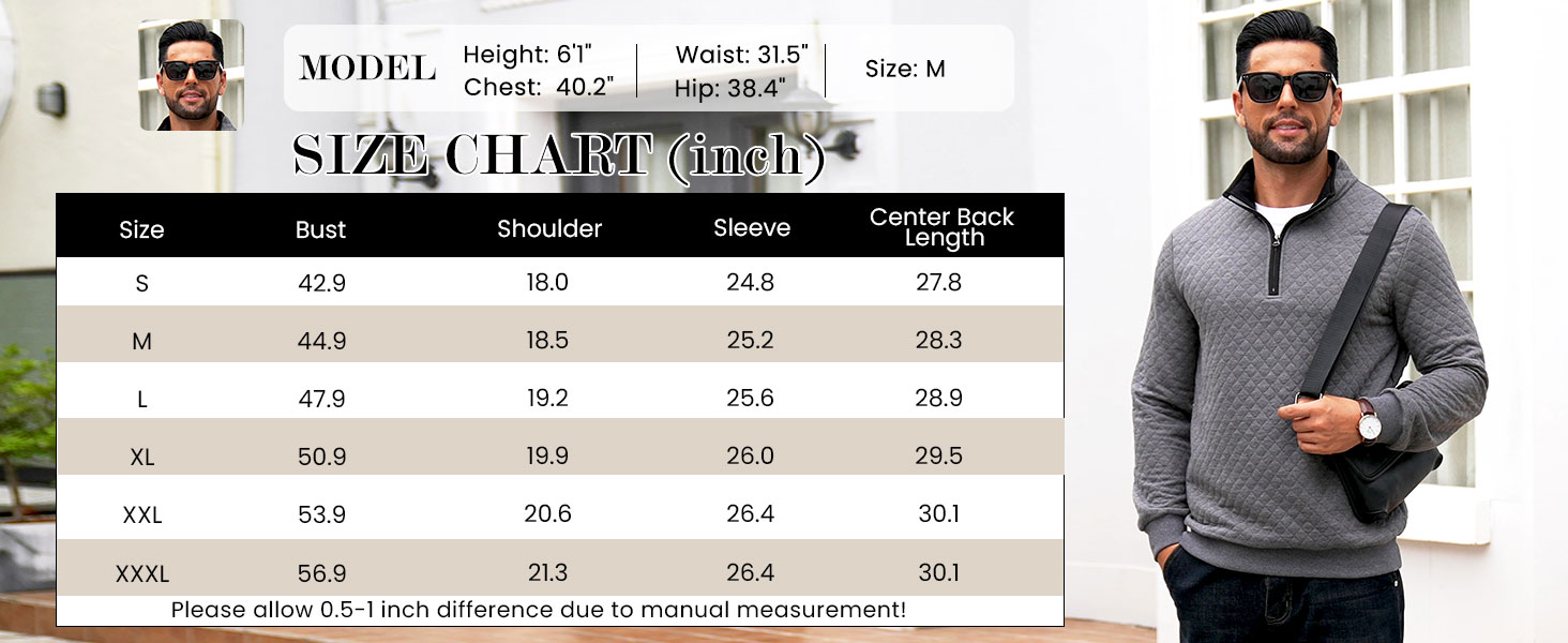 Mens Quarter Zip Polo