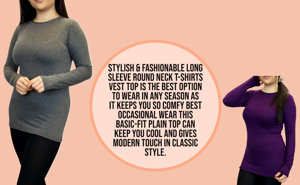 Ladies Round Neck Plain Top 