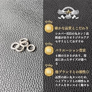 アクセサリー ggg Amazon.co.jp: ゴロクロ 【丸カン 2mm×10mm ＜925シルバー＞ 1個