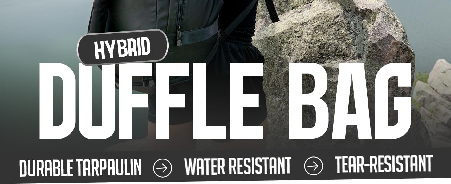 hybrid duffle bag backpack for sports