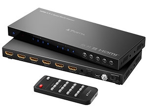 Amazon | PORTTA 4K HDMI マルチビューワースイッチ 4x1 PIP付き
