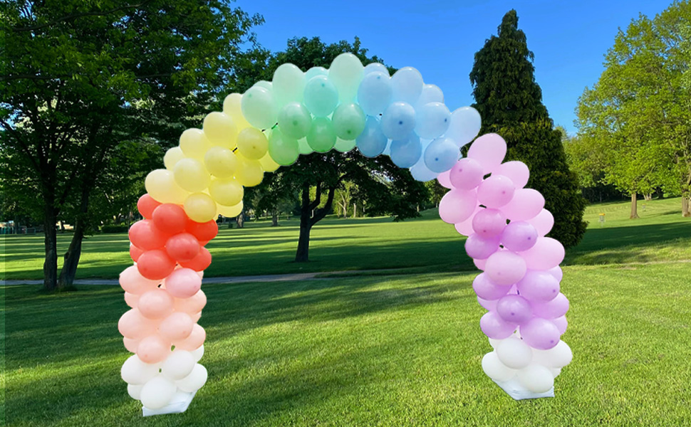 Balloon Arch Kit with 3 Base,10ft Wide Adjustable Balloon Arch Stand with Pumps