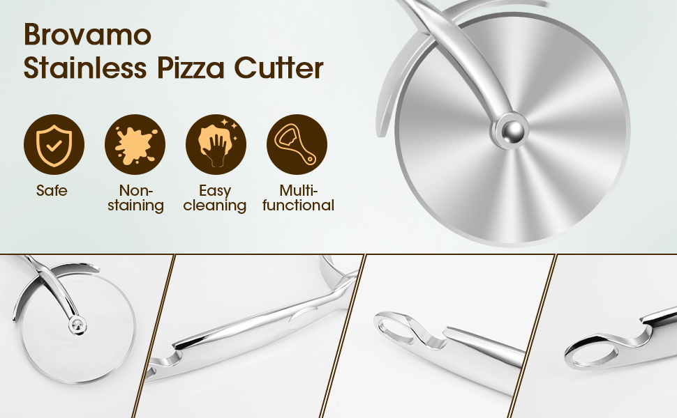 Hanbramo Pizza Cutter Wheel, [with Integrated Bottle Opener