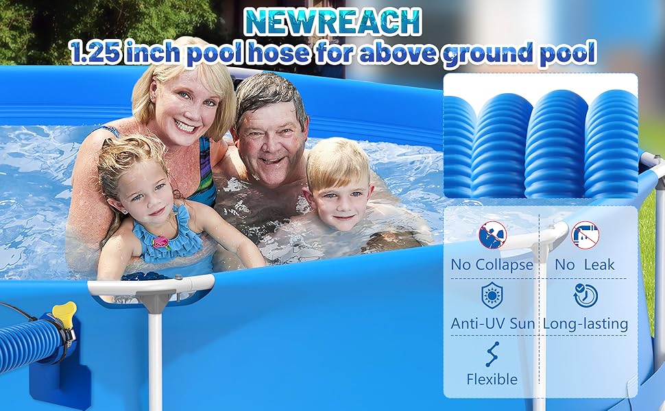 NEWREACH Pool Pump Hoses for Intex Above Ground Pool with