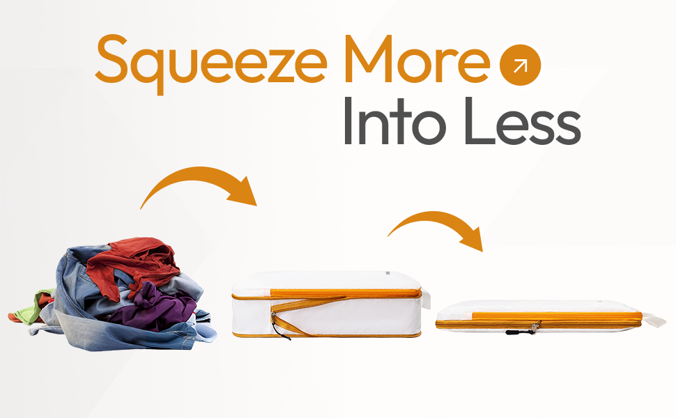 Pack smart with Compression bags for travel no vacuum needed.
