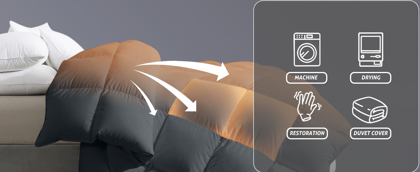 MASVIS Feather Comforter Filled with Feather & Down