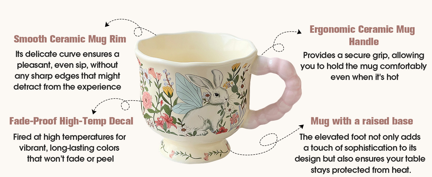 13oz Cute Cartoon Tea Cup