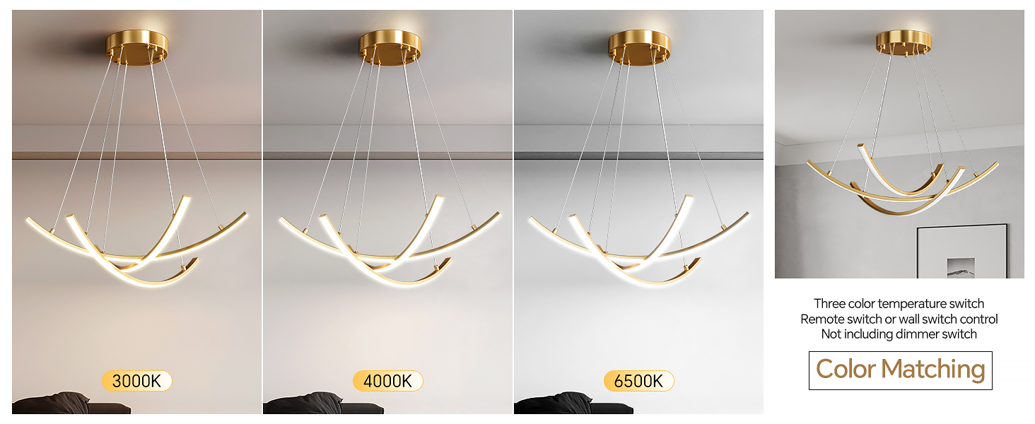 JYUWRIVG Led Modern Pendant Light with Remote Control