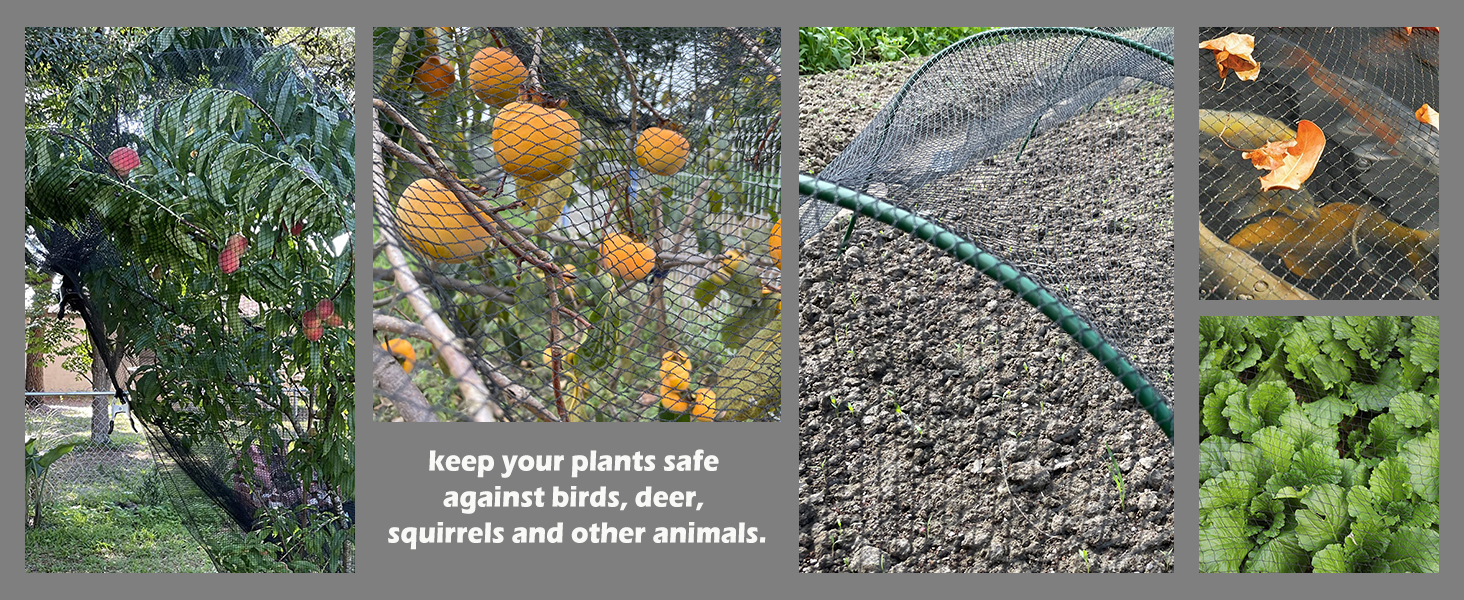 POYEE 10 x 10 FT Bird Netting for Garden Woven Mesh Garden