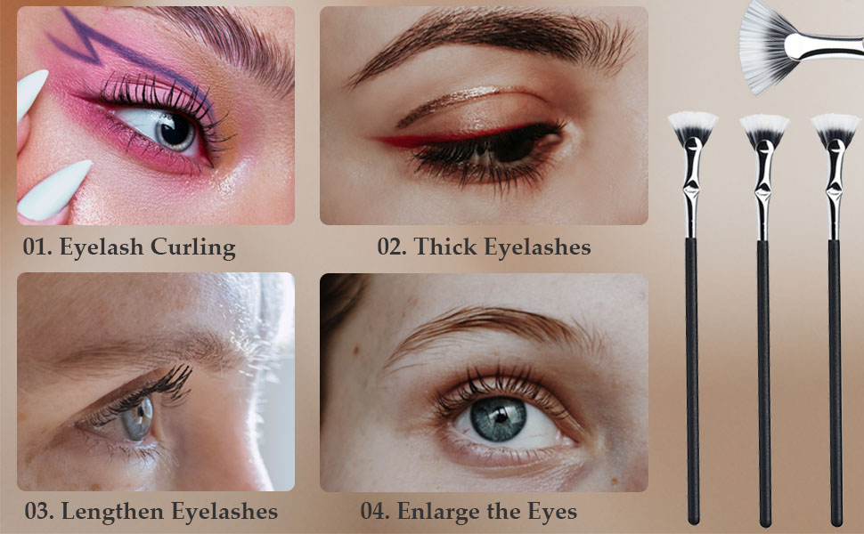 Fundamental Folding Angle Scalloped Lash Brush, Mascara Fan