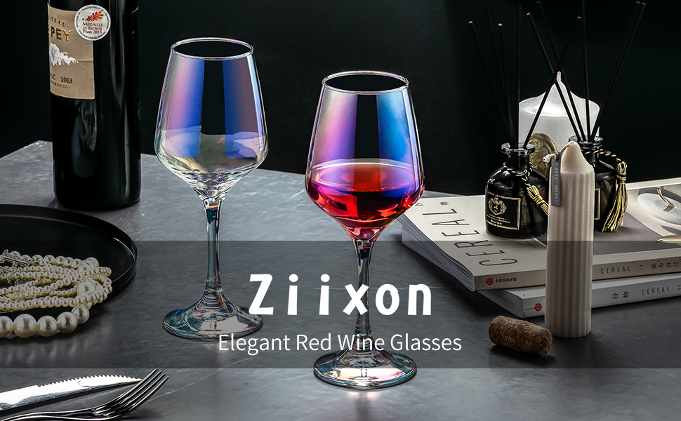 Red Wine Glasses Iridescent Wine Glass Stemware Crystal