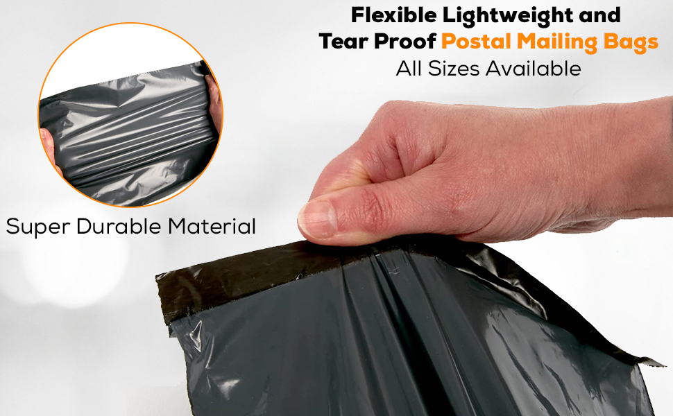 RIGHT PACK Mailing Bags Grey Parcel Delivery Bags with SelfSeal