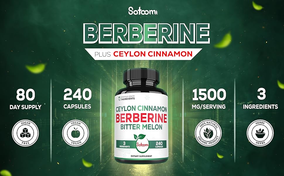 S89.1 Satoomi - Berberine - 1500 mg -240 caps