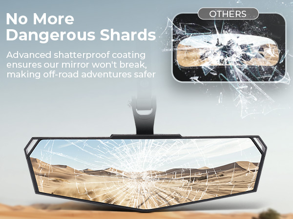 Amazon.com: KEMIMOTO UTV Rear View Mirror, SXS UTV Mirror