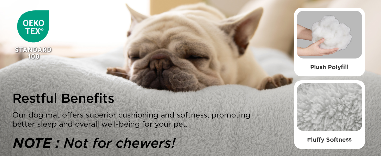 Washable Dog Crate Bed for Large Dogs Comfort Fluffy Pet Mat