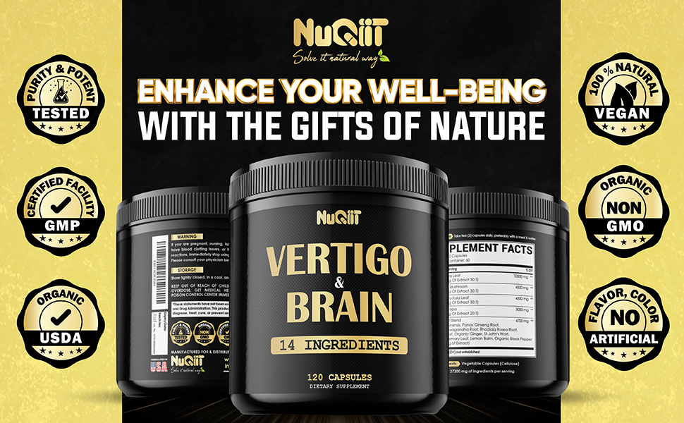 Nuqiit - Vertigo & Brain - 27200mg-120caps