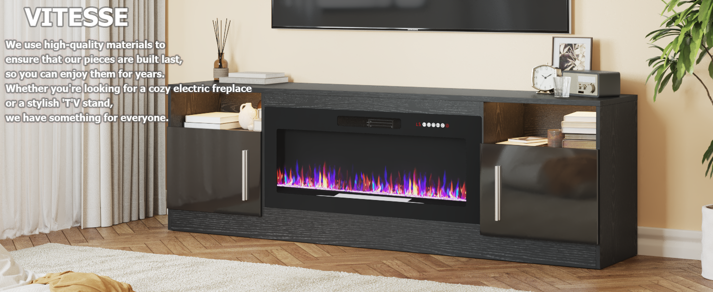 TV  stand with fireplace