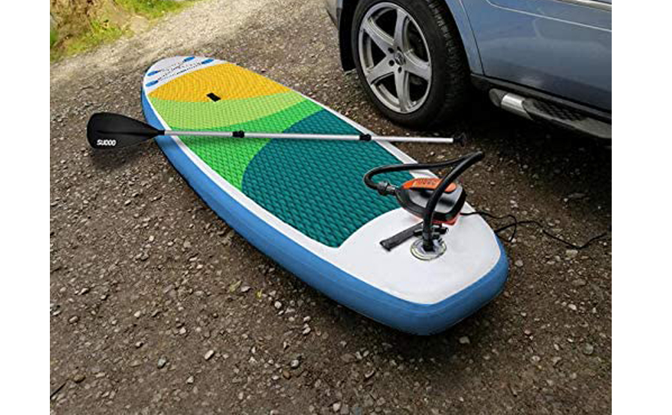 Triclicks Corded Electric SUP Pump, 16PSI, 12V, with 6 Nozzles for