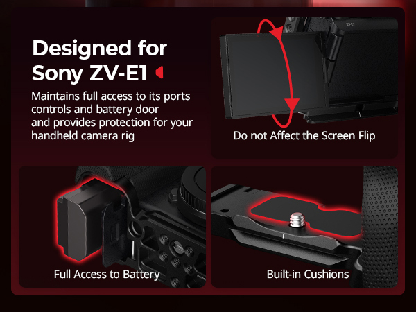 Amazon.com : SmallRig ZV-E1 Cage Kit with Silicone Grip and Cable Amazon.com : SmallRig ZV-E1 Cage Kit with Silicone Grip and Cable