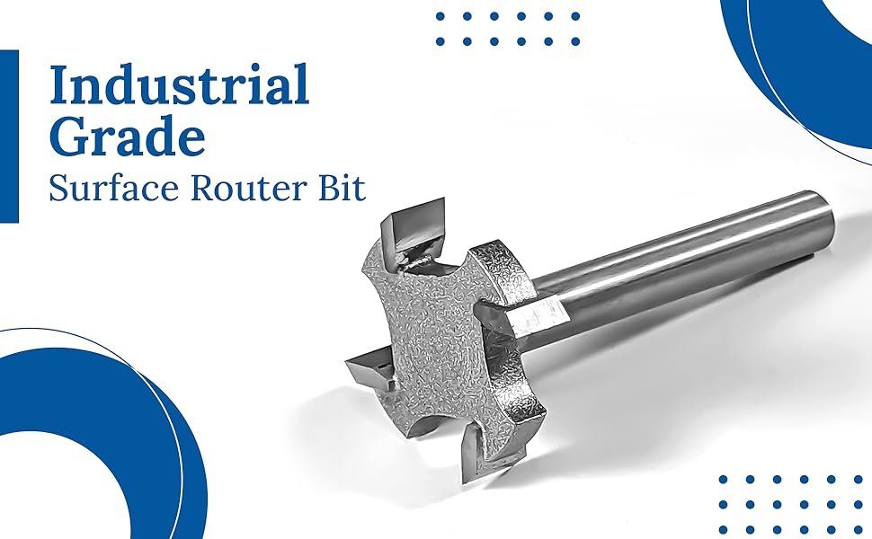 IDC WoodCraft 1" Surfacing CNC Router Bit for Spoilboard, Slab