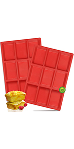 silicone brownie pan Silicone brownie baking pan silicone square cake pan Rectangular Cake Pan