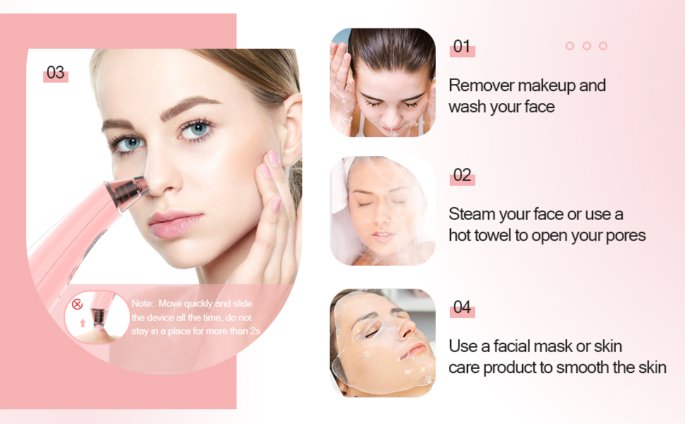 Pore Vacuum, Blackhead Remover Vacuum for Face Acne Comedone Whitehead