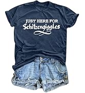 Oktoberfest Shirt Women Just Here for Schitzengiggles Shirts Funny Drinking Graphic Tees German O...