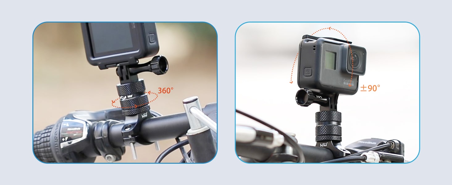 HSU Bike Mount for GoPro, Handlebar Mount for Mountain Bicycles and