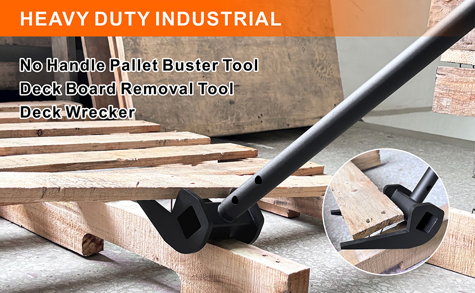 VANROUG Pallet Buster Tool, Pallet Tool Pry Bar, Heavy Duty Industrial Deck Board Removal Tool