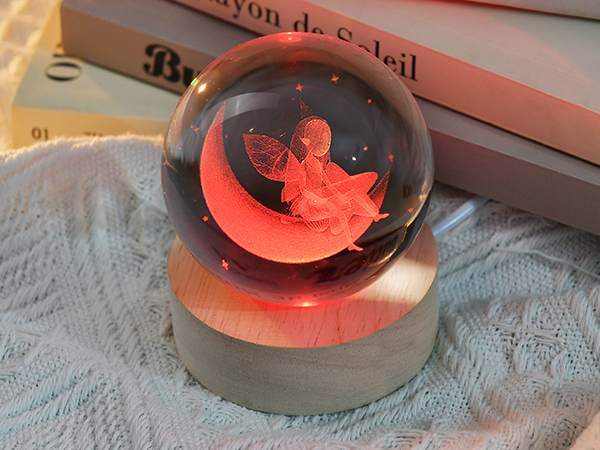 Amazon.com: ZRENJHUS 3D Fairy Crystal Ball Fairy Glass Ball