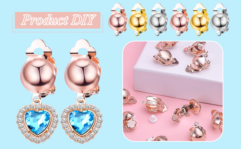 20 Pieces Clip On Earring Converter NonPierced Earrings Components with Loop and 20