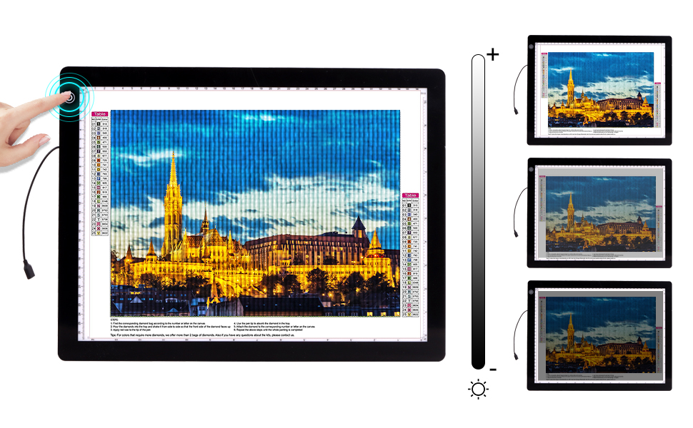 Rechargable Light Box KEIWRLIGHT A4 Diamond Art Light Board