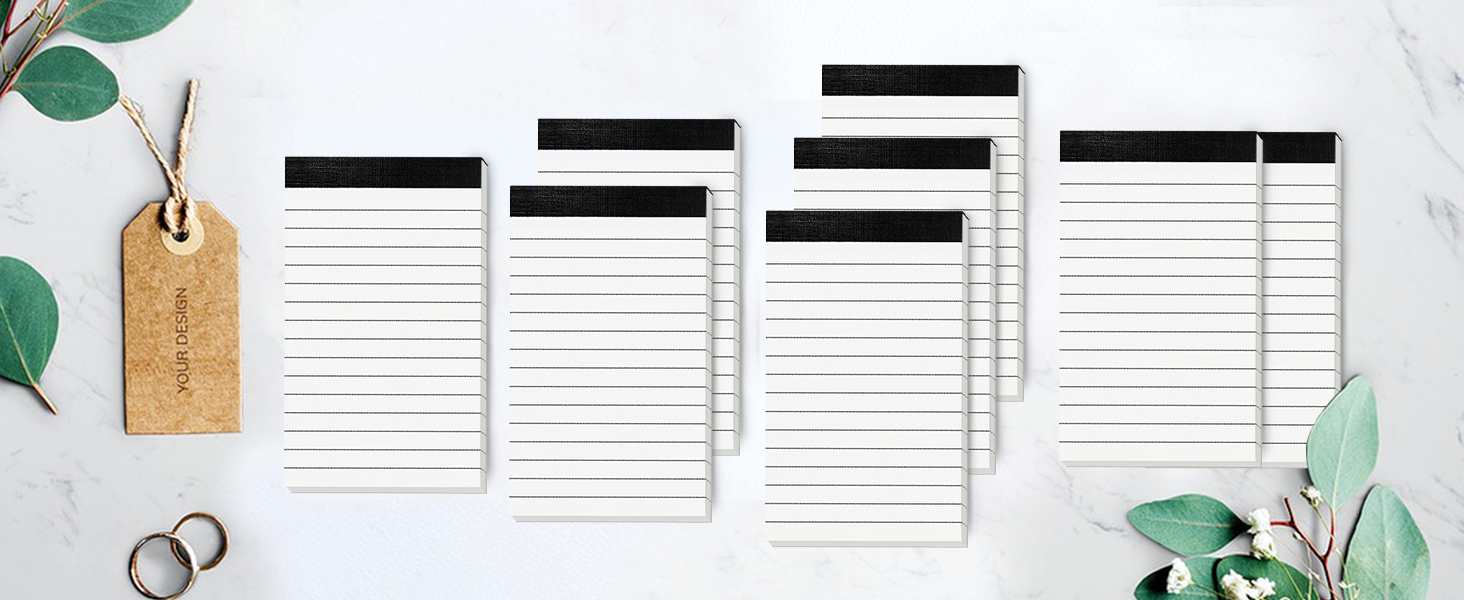 10 Pack A7 Small Notepads Refills Memo Pads 3x5 Inch Lined Writing Note