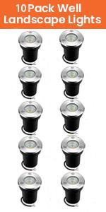 10pack low voltage landscape lights