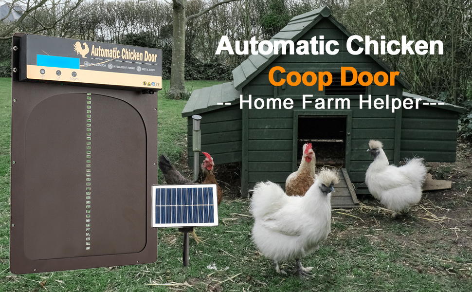 Automatic Chicken Coop Door Solar Powered Electric Chicken