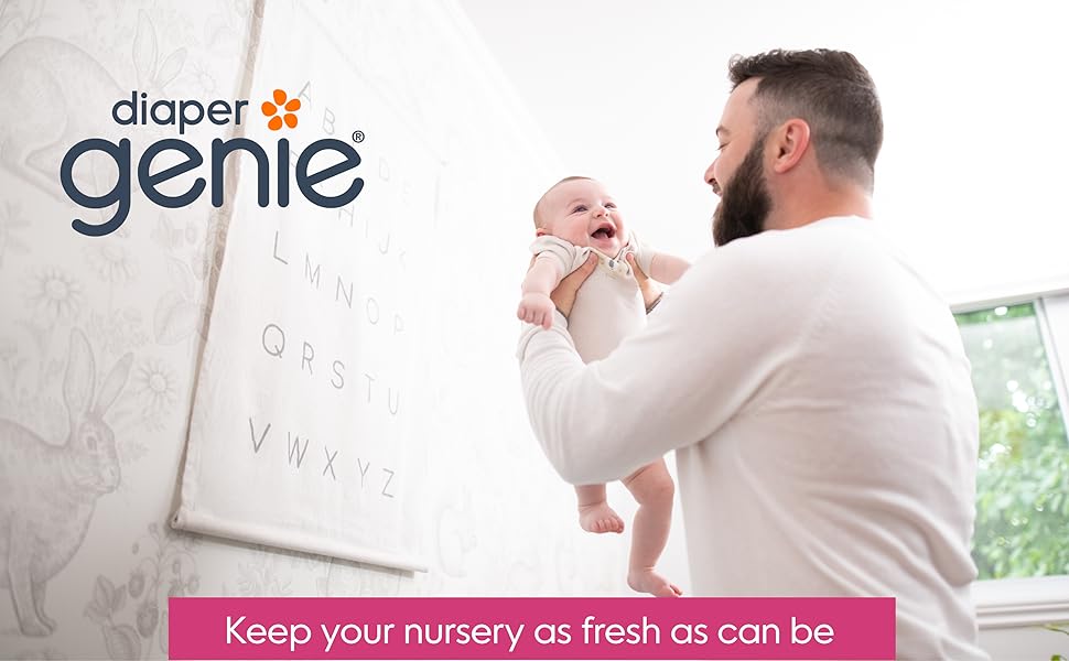 Diaper Genie Expressions Diaper Pail System, White Includes Diaper