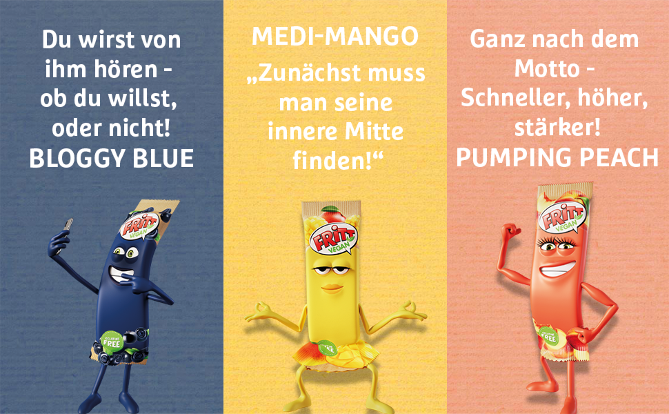 FRITT Vegan Früchte-Mix Minis 135g, 100% Vegan, Mini Kaubonbon-Streifen ...